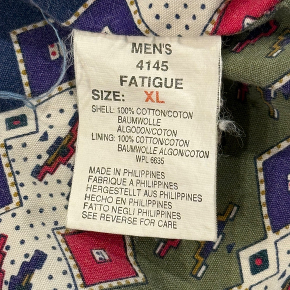 Vintage Woolrich Fatigue Jacket Mens Khaki Lined Fading Field Chore Coat Size XL - Picture 3 of 10